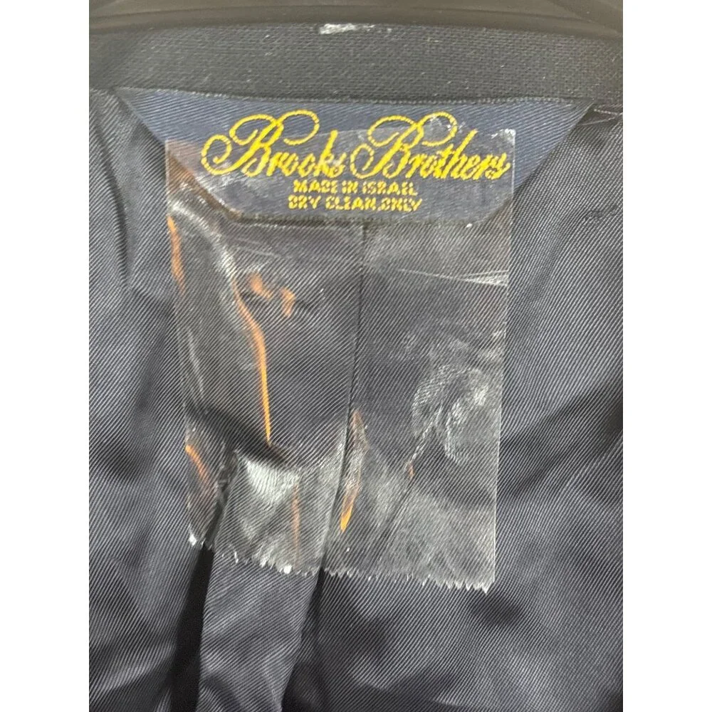 Brooks Brothers‎ Booksease Mens Black Wool Blazer Size 44R